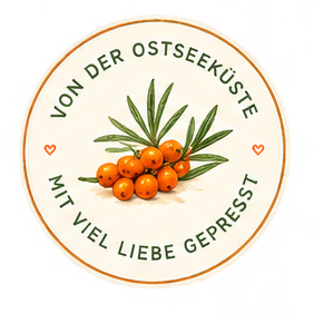 Herkunftssiegel: Von der Ostseeküste, mit viel Liebe gepresst